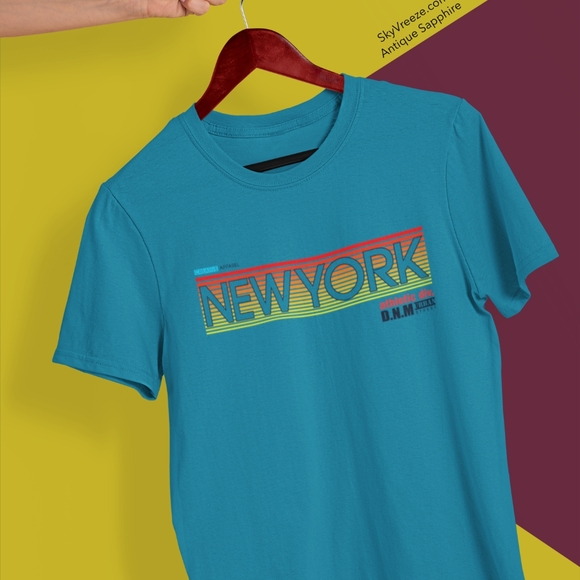 Color - Antique Sapphire - Mens Short Sleeve T-shirt - - Picture 1 of 1